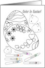 Easter Coloring Book Card for Goddaughter card