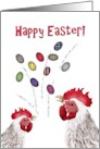 Egg-xtremely Wonderful Easter Chickens and Colorful Eggs card