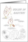 Easter Coloring Book Card for Goddaughter card