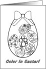 Easter Coloring Book Card for Goddaughter card
