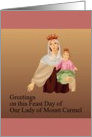 Feast Day of Our Lady of Mount Carmel card
