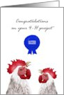 Congratulations on 4-H Project Success Happy Chickens card