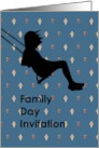 Family Day Invitation Silhouette of Girl on a Swing card