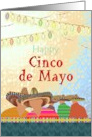 Cinco de Mayo for Parents Men in Sombreros Colored Light Decorations card