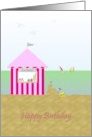 Seaside Birthday Ice Cream Shack Sand Castles Surfers card