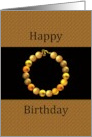 Birthday for Mother-in-Law Beaded Necklace in Gold card