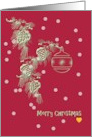 Christmas From Our House To Yours Pine Cones Bauble Snowflakes card