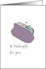 Birthday Money Gift Coin Purse With $5 Bills Tucked Inside card