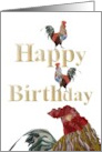 Rooster Birthday Greeting Rooster Parade card