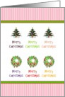 Christmas Decorated Holiday Trees And Wreaths card