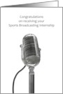 Congratulations Sports Broadcasting Internship A Microphone card