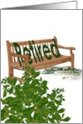 Announcing Retirement A Garden Bench And All The Time In The World card