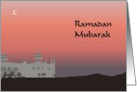 Ramadan Crescent Moon Above A Moorish Building card