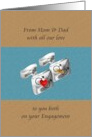 From Parents to Son on His Engagement Pair of Silver Cufflinks card