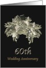 60th Diamond Wedding Anniversary Invitation Abstract Florals card