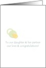 New Baby Congratulations to Daughter and Partner A Little Pacifier card