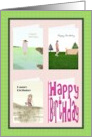 Birthday For Triplet Girls Sisters Loving Nature card