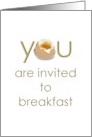 Breakfast Invitation Soft Boiled Egg card