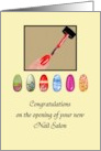 Congratulations on Opening of Nail Salon Pretty Nails card