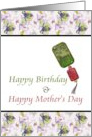 Birthday and Mother’s Day for Mom Florals and Charm card