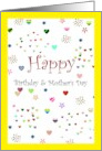 Birthday and Mother’s Day for Mom Hearts Flowers and Stars card