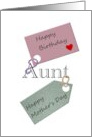 Birthday on Mother’s Day for Aunt Gift Tags card