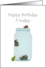 5th Birthday Frog And Snails card