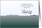 Retirement From Navy Illustration Of Aircraft Carrier card