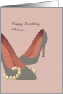 Birthday for Melissa Stilettos and Pearls card