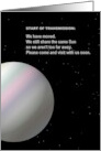 We’ve Moved Space Transmission card