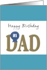 Birthday Greeting for Father World’s Best Dad card