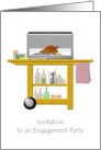 BBQ Themed Engagement Party Invitation Barbecue Trolley card