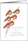 BBQ Themed Engagement Party Invitation Shrimps On Skewers card
