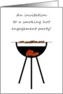 BBQ Themed Engagement Party Invitation Barbecue On The Go card