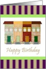 Birthday Houses In A Row card