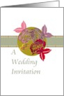 Wedding Invitation Roses And Rings card