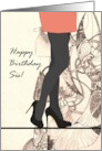 Birthday For Sister High Heels And Skirt card