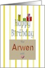 Birthday for Arwen Colorful Presents card