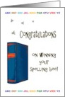Congratulations On Winning Spelling Bee Spelling Book And Bees card