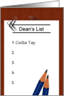 Custom Congratulations On Making Dean’s List card