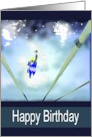 Birthday View Of Swimmer From Beneath The Water Surface card