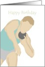 Happy Birthday Shot Putter card