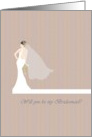 Be My Bridesmaid Catwalk Bride card