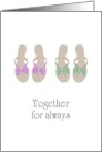 Announcement of Civil Union Two Pairs Of Pretty Women Summer Sandals card