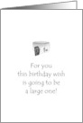 A Large Measure Of Birthday Wish Rolled Up Measuring Tape card