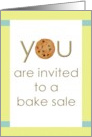 Invitation To A Bake Sale Yummy Chocolate Cookie card