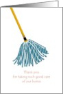 Thank You to Caretaker A Clean Mop card