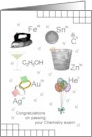 Congrats Passing Chemistry Exam Humorous Study Of Periodic Table card