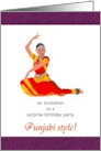 Surprise Birthday Party Invitation Punjabi Style card