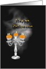 Halloween Candelabra With Pumpkin Candles card